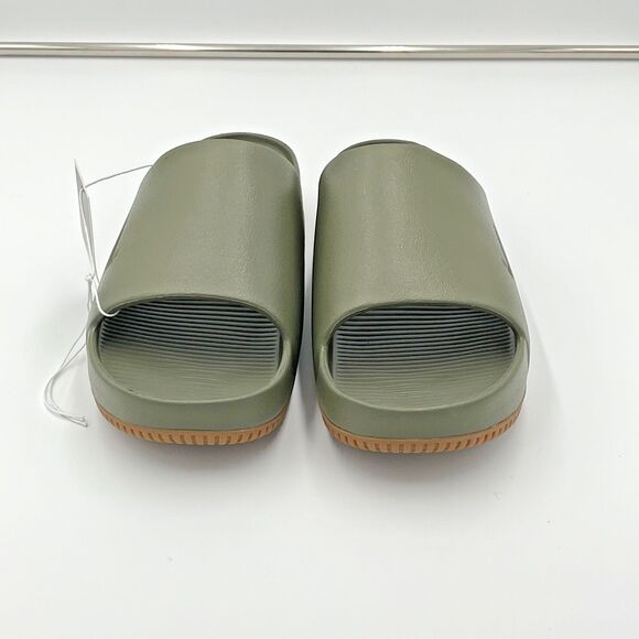 Nike Calm Slide Sandals Slides Medium Olive Gum FD4116-203 Mens Size 9 Womens 10 main image 7